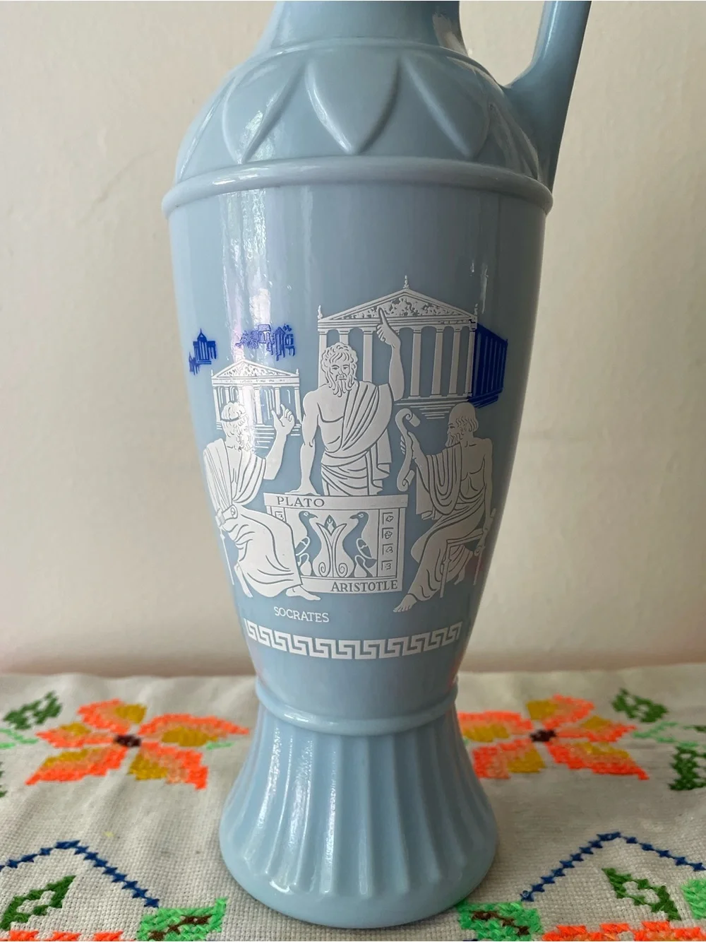 Vintage Jim Beam Greek Philosophers Wedge Wood Bourbon Whiskey Decanter